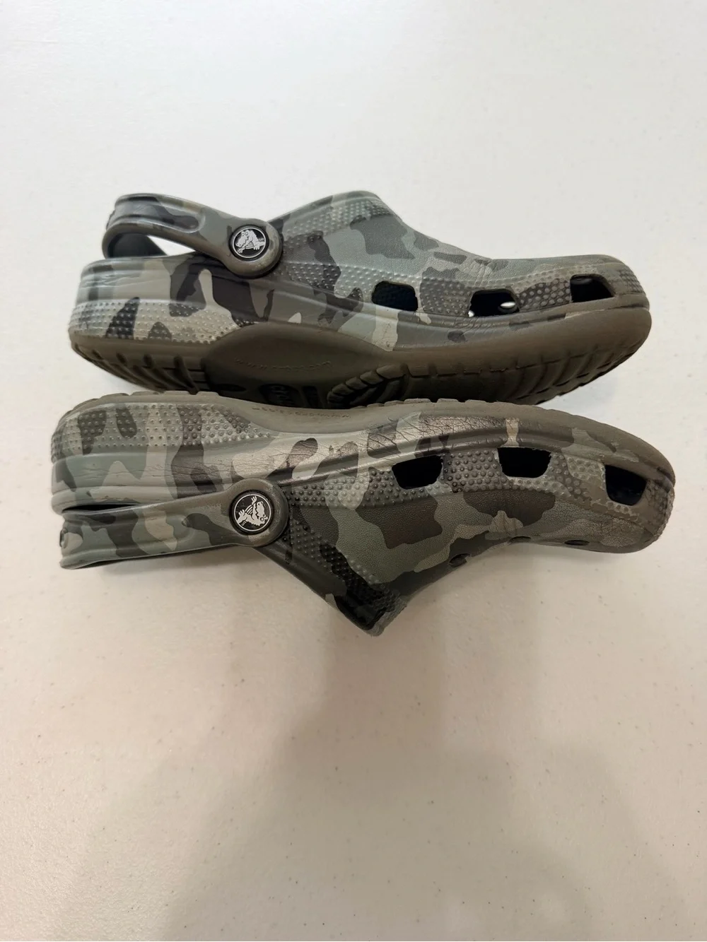 Gray Camouflage Crocs Clog Sandals